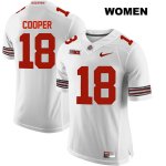 Women's NCAA Ohio State Buckeyes Jonathon Cooper #18 College Stitched Authentic Nike White Football Jersey LB20O82TM